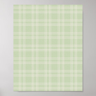 Pastel Green Gingham Poster