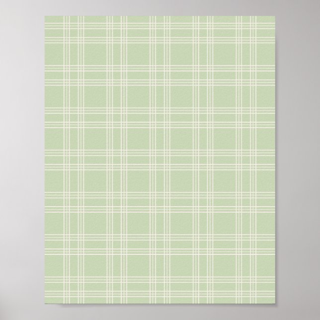 Pastel Green Gingham Poster (Vorne)