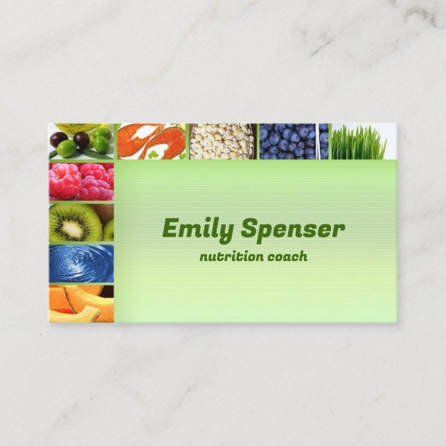 Pastel Green Healthlife/Nutritionist Card Visitenkarte (Vorderseite)