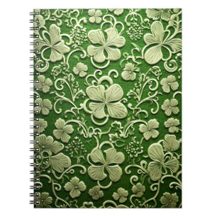 PASTEL GREEN INTRICATE LACE SEHEN IRISH PATTERN NOTIZBLOCK