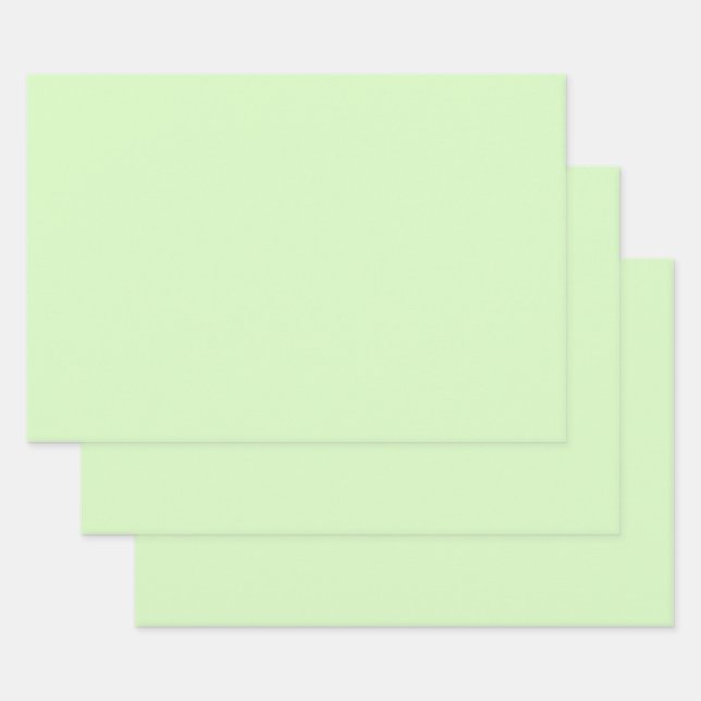 Pastel Green Tea Leaf Solid Farbe Geschenkpapier Set (Set)