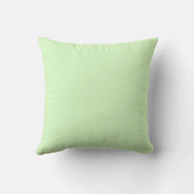 Pastel Green Tea Leaf Solid Farbe Kissen (Rückseite)