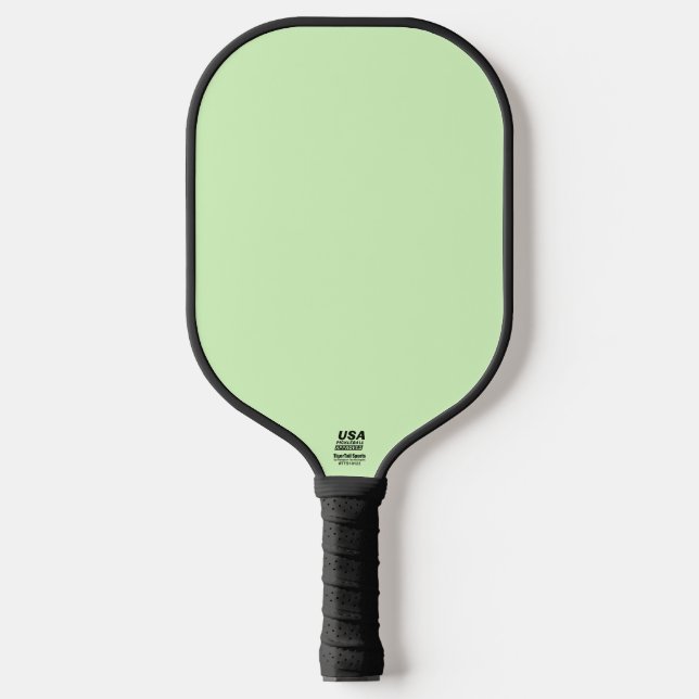 Pastel Green Tea Leaf Solid Farbe Pickleball Schläger (Vorderseite)