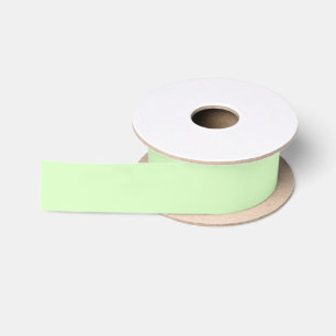 Pastel Green Tea Leaf Solid Farbe Satinband