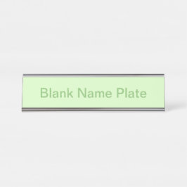 Pastel Green Tea Leaf Solid Farbe Schreibtischnamensplakette