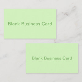 Pastel Green Tea Leaf Solid Farbe Visitenkarte