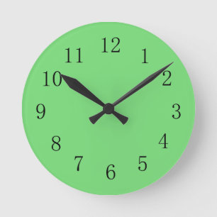 Pastel Green Wall Clock Runde Wanduhr