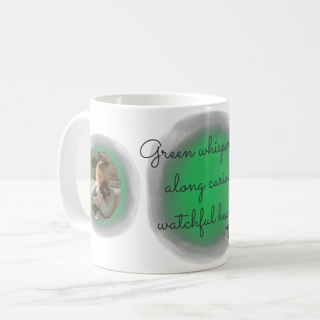 Pastel Green Watercolor Dachshund Personalized  Kaffeetasse (Vorderseite Links)