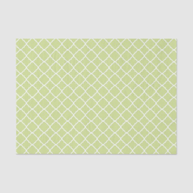 PASTEL GRÜNE UND WEISSE MUSTER SEIDENPAPIER (Vorderseite)