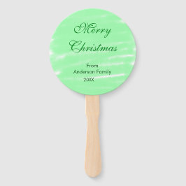 Pastel grüne Wasserfarbe fröhliche Weihnachten mod Fächer