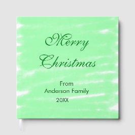 Pastel grüne Wasserfarbe fröhliche Weihnachten mod Gästebuch