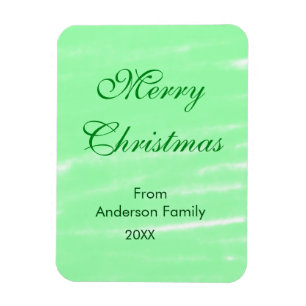 Pastel grüne Wasserfarbe fröhliche Weihnachten mod Magnet