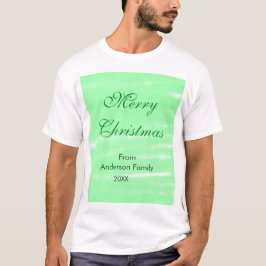 Pastel grüne Wasserfarbe fröhliche Weihnachten mod T-Shirt