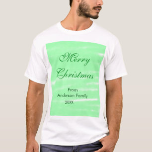 Pastel grüne Wasserfarbe fröhliche Weihnachten mod T-Shirt