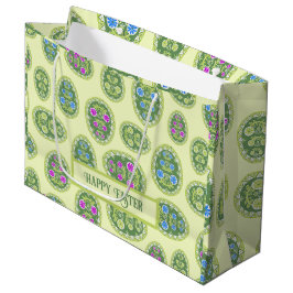 Pastel Grüner Frühling und traditionelle Ostereier Große Geschenktüte