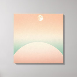 Pastel Half-Monde & Arcs - Minimalistisch geometri Leinwanddruck