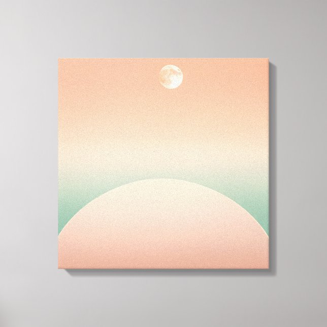 Pastel Half-Monde & Arcs - Minimalistisch geometri Leinwanddruck (Vorderseite)