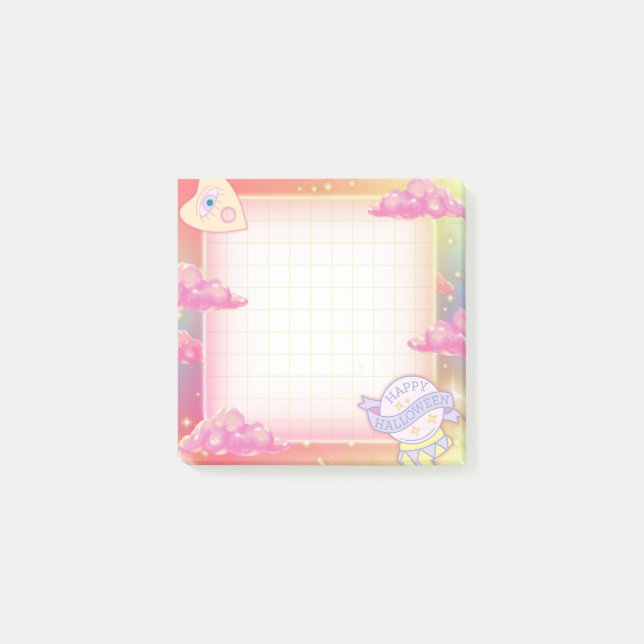 Pastel Halloween Divination Post-it Klebezettel (Vorderseite)