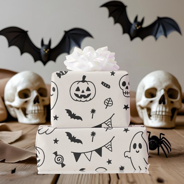 Pastel Halloween Geburtstag Geschenkpapier (Von Creator hochgeladen)