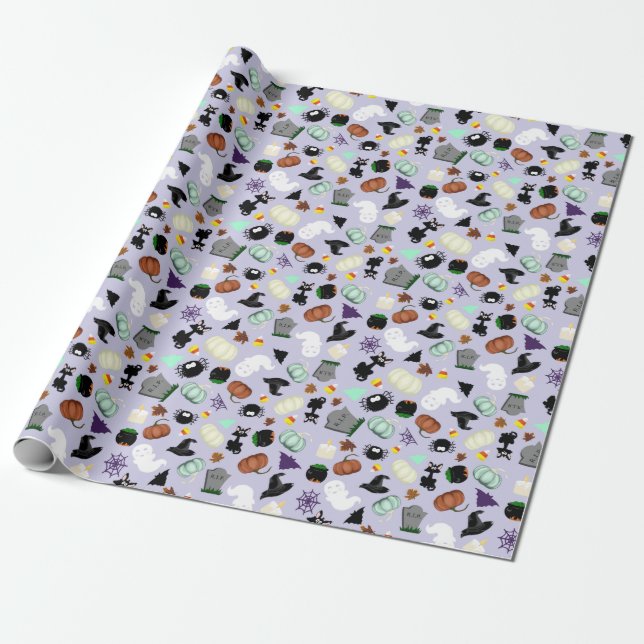 Pastel Halloween Geschenkpapier (Ungerollt)