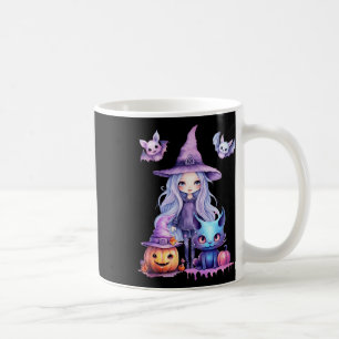 Pastel Halloween Hexenkatze Kürbiskerns Kaffeetasse