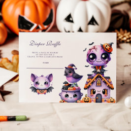 Pastel Halloween Little Boo Baby Dusche Begleitkarte