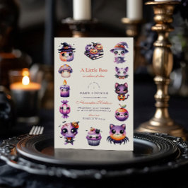 Pastel Halloween Little Boo Theme Kinderdusche Einladung