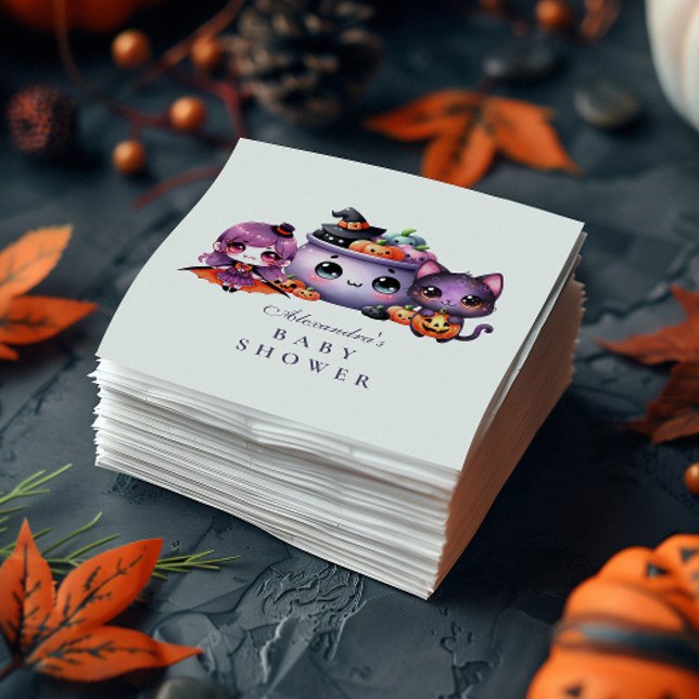Pastel Halloween Little Boo Theme Kinderdusche Serviette (Von Creator hochgeladen)
