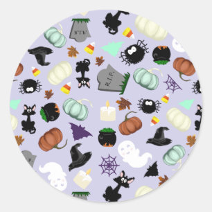 Pastel Halloween Runder Aufkleber