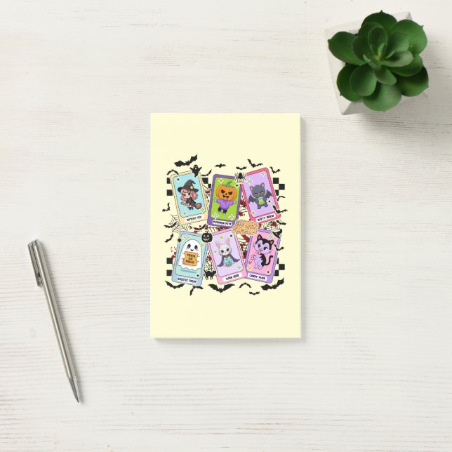Pastel Halloween Tarot Cards Kawaii Ghost Style Post-it Klebezettel (Büro)