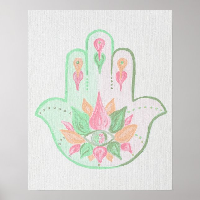 Pastel Hamsa Poster (Vorne)