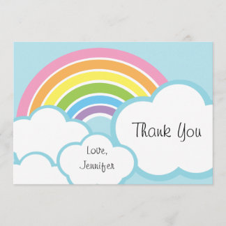 Pastel Happy Little Rainbow Dankeskarte