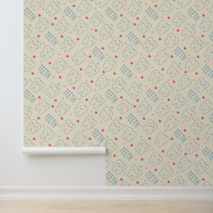 Pastel Happy Teeth Pattern Tapete