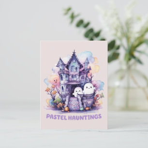 Pastel Hauntings - Niedliches Pastel Lila House Postkarte