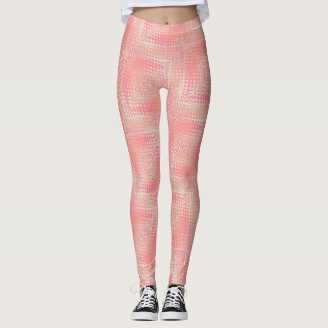 Pastel Haze Pink Leggings, die Psydefx haben Leggings (Vorderseite)