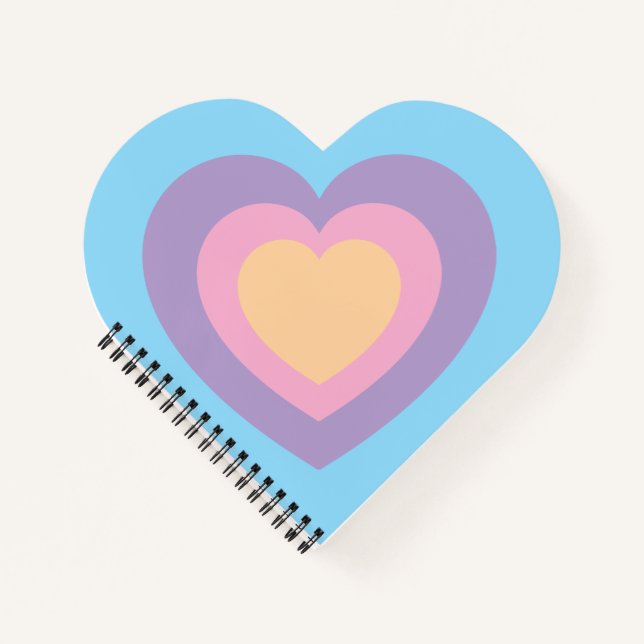 pastel heart notebook notizbuch (Vorderseite)
