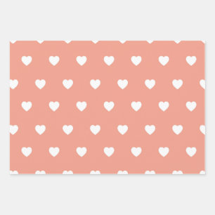 Pastel Heart Pattern Geschenkpapier Set
