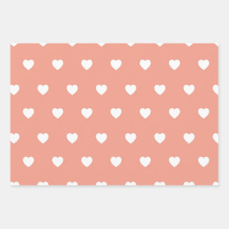 Pastel Heart Pattern Geschenkpapier Set