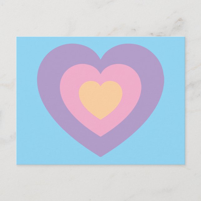 pastel heart postkarte (Vorderseite)