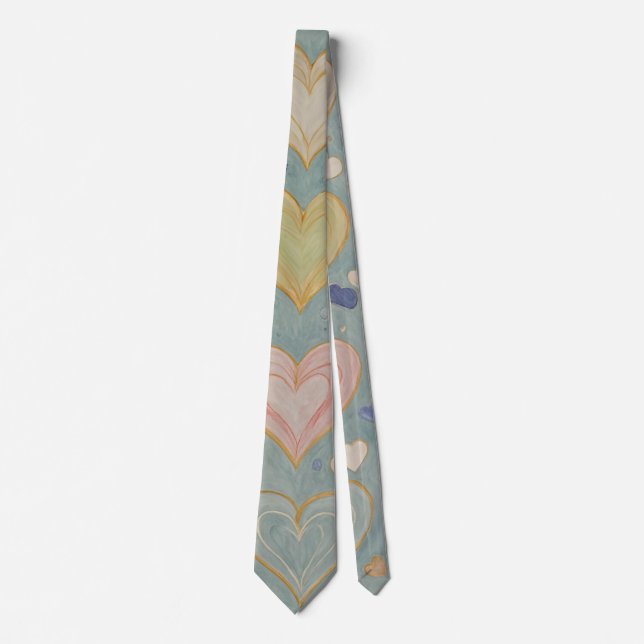 Pastel Heart Tapestry Krawatte (Vorderseite)