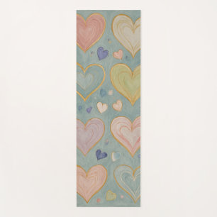 Pastel Heart Tapestry Yogamatte