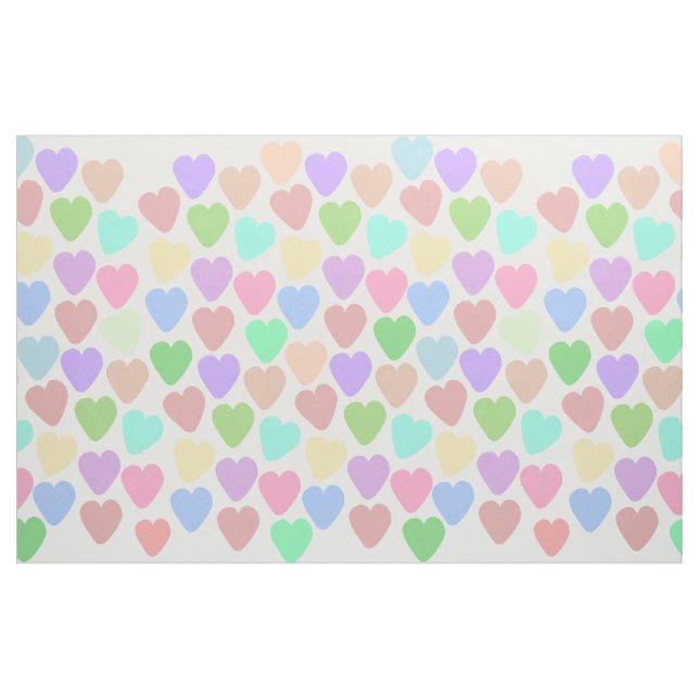 Pastel Hearts Design Stoff (Yard (91,4 cm))