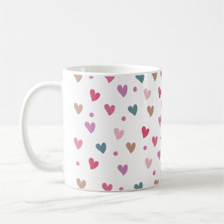 Pastel Hearts Full Wrap Kaffeetasse