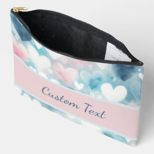Pastel Hearts: Liebe in Wasserfarbe Zubehörtasche
