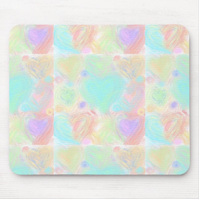 Pastel Hearts Mousepad (Vorne)