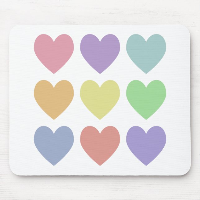 Pastel Hearts Mousepad (Vorne)