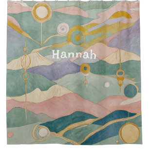 Pastel Hills Dreamscape Duschvorhang