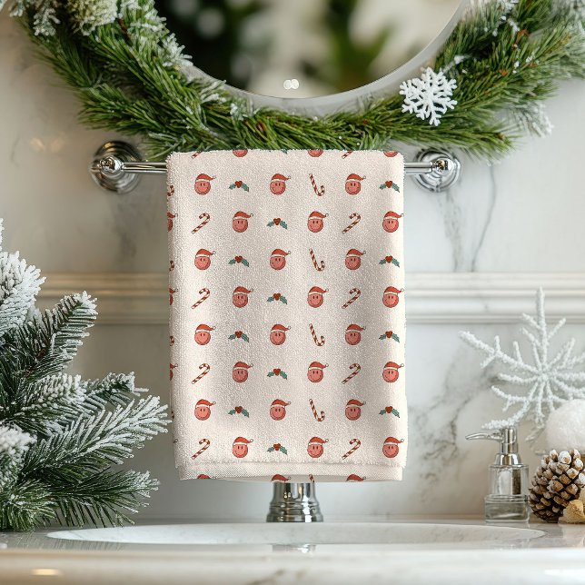 Pastel Holiday Towels Groovy 70s Bathroom Joy Badhandtuch Set (Pastel Holiday Towels Groovy 70s Bathroom Joy)