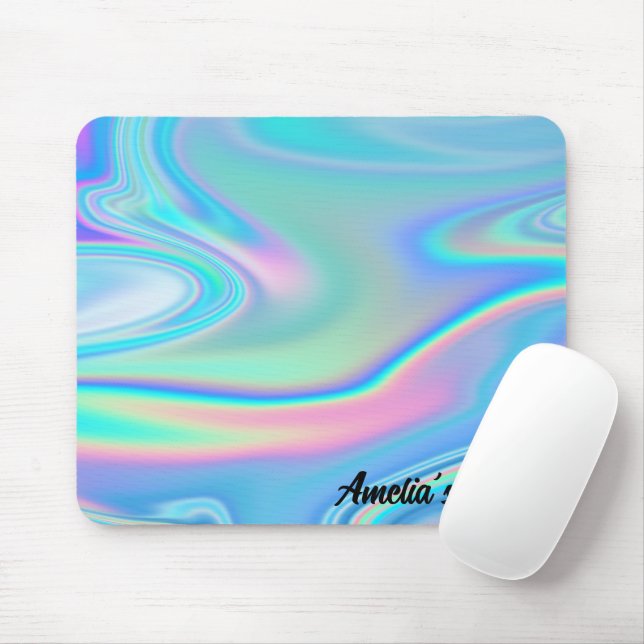 Pastel Holograph Abstrakt Mousepad (Mit Mouse)