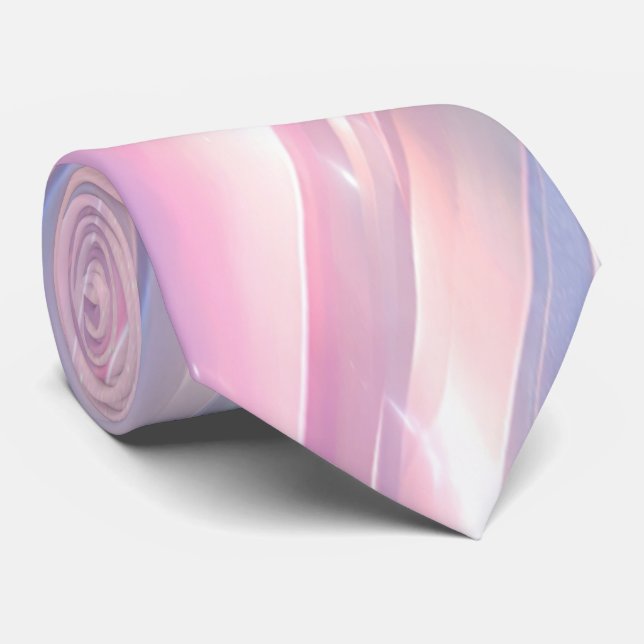 Pastel Holographic Abstract Flow Design Krawatte (Gerollt)
